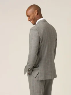 Skopes Brown Haley Tailored Fit Check Suit Jacket Discount