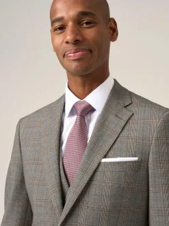 Skopes Brown Haley Tailored Fit Check Suit Jacket Discount