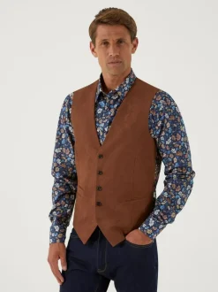 Skopes Camplin Waistcoat Ginger Brown New