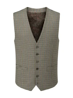 Skopes Green Boston Check Waistcoat Hot