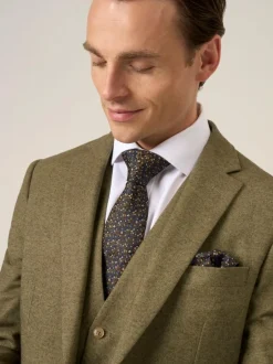 Skopes Fox Tailored Fit Textured Suit Jacket Green Hot