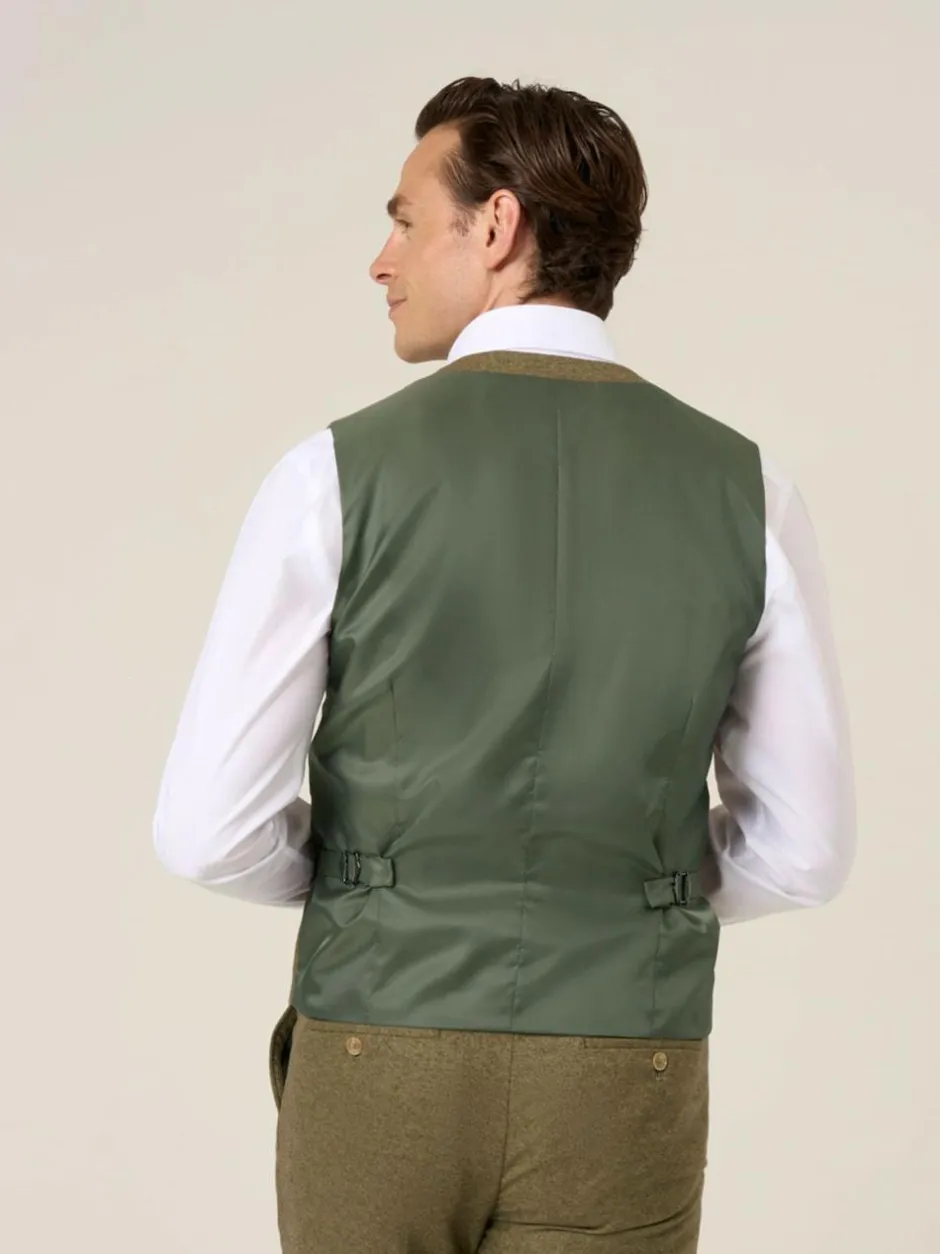 Skopes Fox Textured Suit Waistcoat Green Outlet