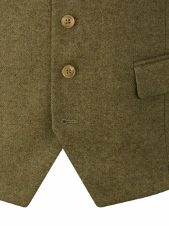 Skopes Fox Textured Suit Waistcoat Green Outlet
