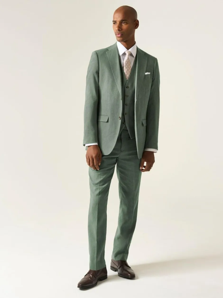 Skopes Tailored Fit Calvados Linen Blend Suit Jacket Green Best