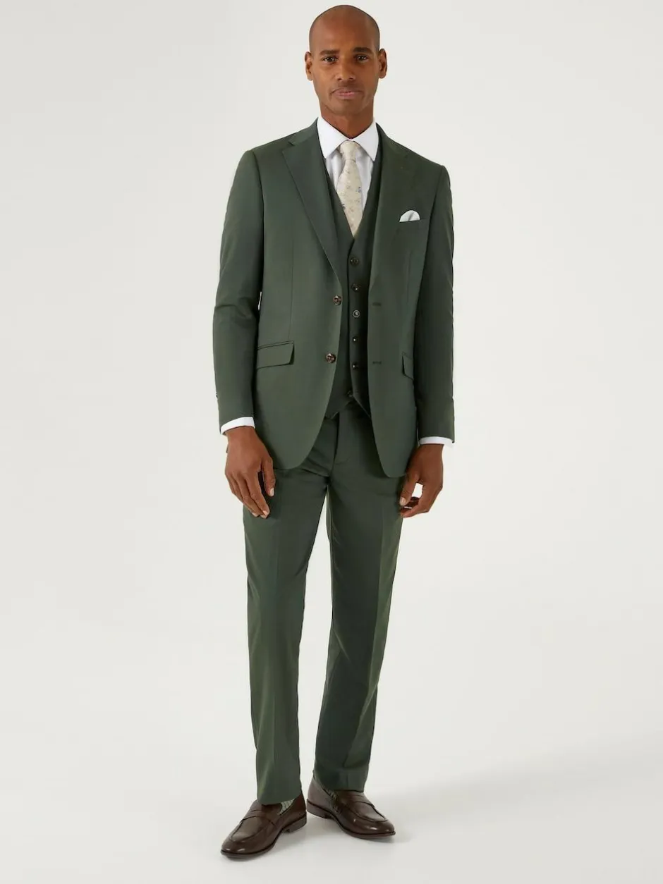 Skopes Green Tailored Fit Harvey Suit: Jacket Clearance