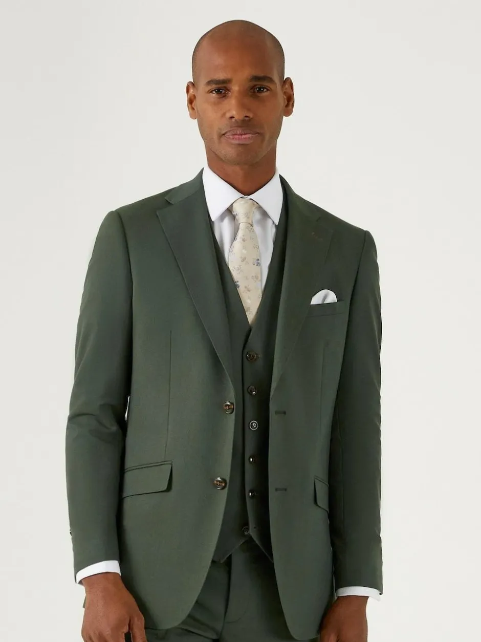 Skopes Green Tailored Fit Harvey Suit: Jacket Clearance