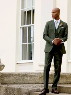 Skopes Green Tailored Fit Harvey Suit: Jacket Clearance