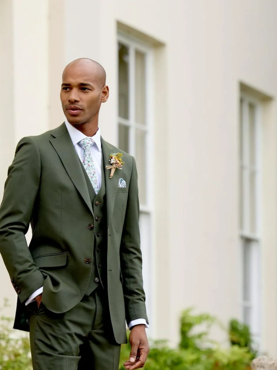 Skopes Green Tailored Fit Harvey Suit: Jacket Clearance
