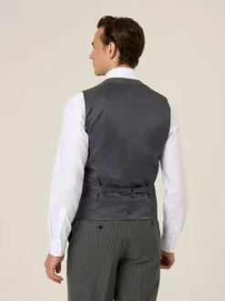 Skopes Grey Cassius Stripe Suit Waistcoat Discount