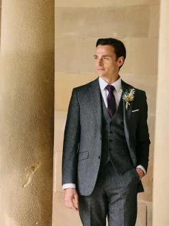 Skopes Fox Textured Suit Waistcoat Grey Discount