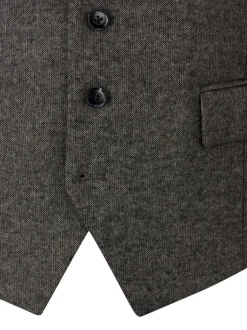 Skopes Fox Textured Suit Waistcoat Grey Discount