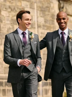 Skopes Fox Textured Suit Waistcoat Grey Discount