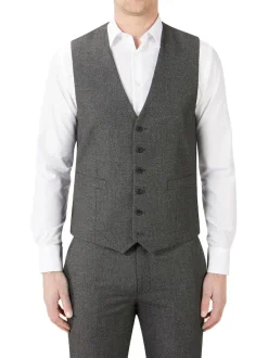 Skopes Grey Single Breasted Harcourt Single Breasted Tailored Fit Suit Waistcoat Discount