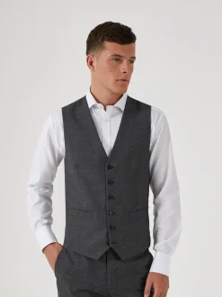 Skopes Grey Single Breasted Harcourt Single Breasted Tailored Fit Suit Waistcoat Discount