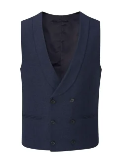 Skopes Double Breasted Harcourt Single Breasted Tailored Fit Suit Waistcoat Navy Blue Discount