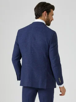 Skopes Single Breasted Jude Tweed Tailored Fit Suit Jacket Navy Blue Online