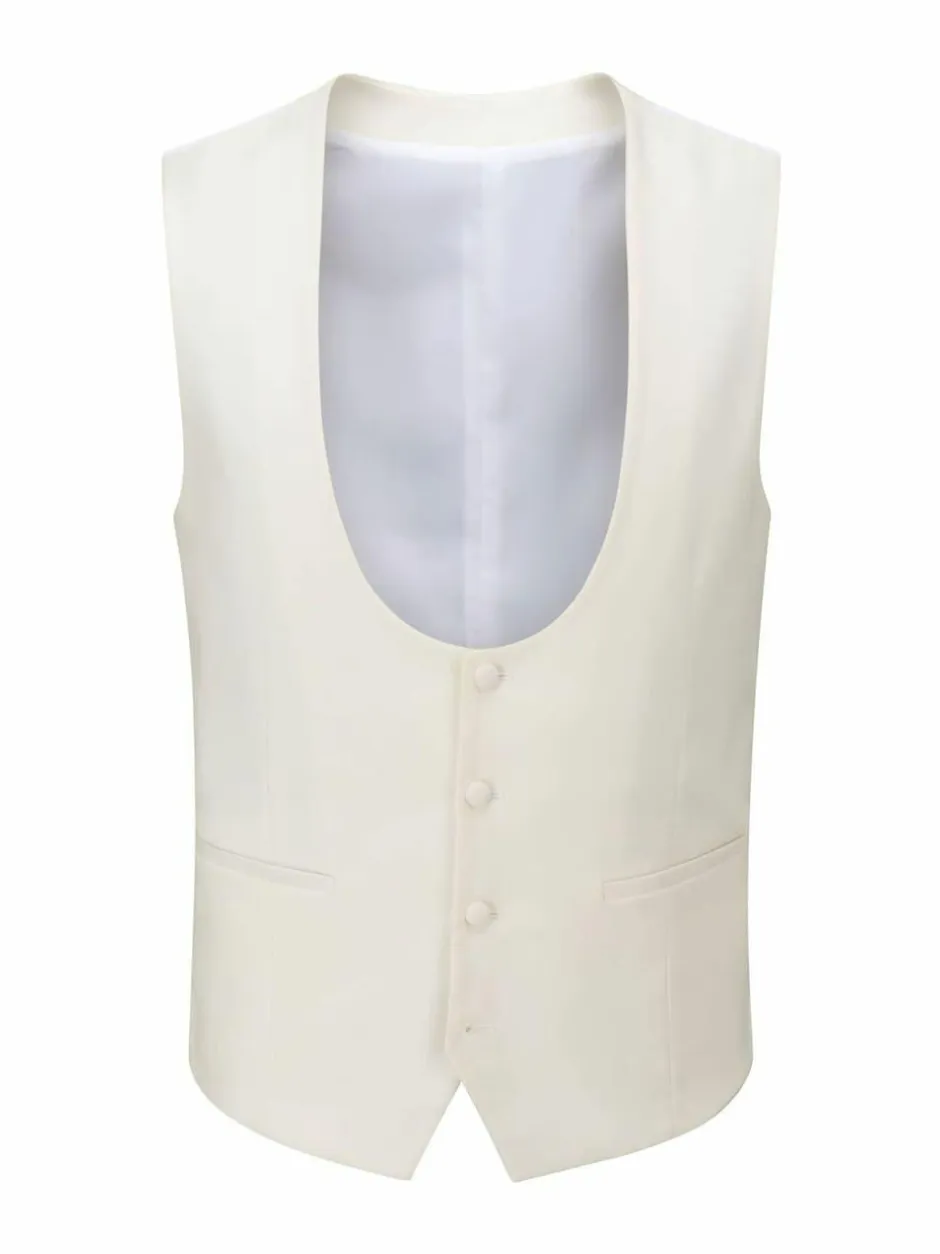 Skopes White Bogart Scoop Suit Waistcoat Online