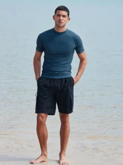 Next Active Short Sleeve Rash Vest Slate Grey Outlet