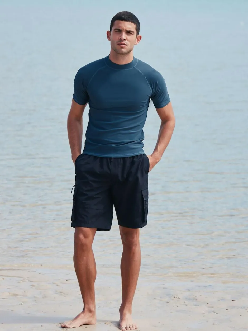Next Active Short Sleeve Rash Vest Slate Grey Outlet