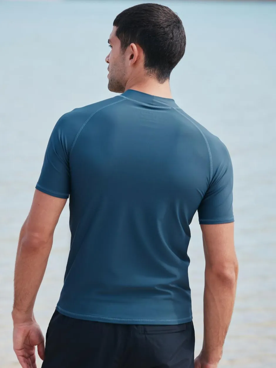 Next Active Short Sleeve Rash Vest Slate Grey Outlet