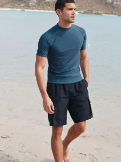 Next Active Short Sleeve Rash Vest Slate Grey Outlet