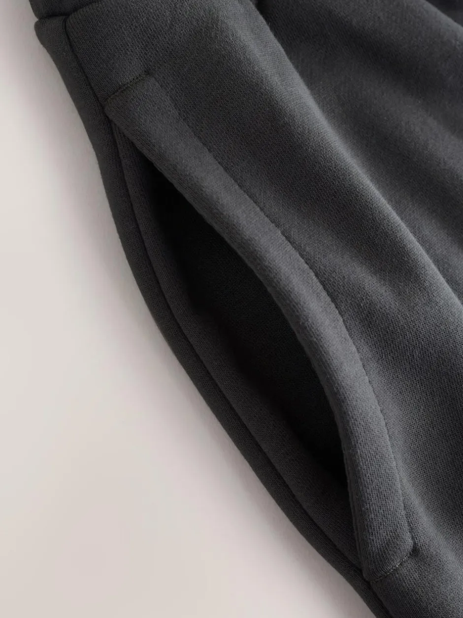 Next Slate Grey Straight Fit Relaxed Fit Brushback Heavyweight Joggers Outlet
