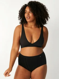Sloggi Tummy Control 2 Pack Knickers Black Best