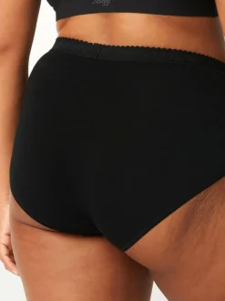 Sloggi Tummy Control 2 Pack Knickers Black Best