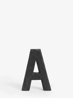 Next Small Black Bronx Wood Effect Alphabet Ornament Best