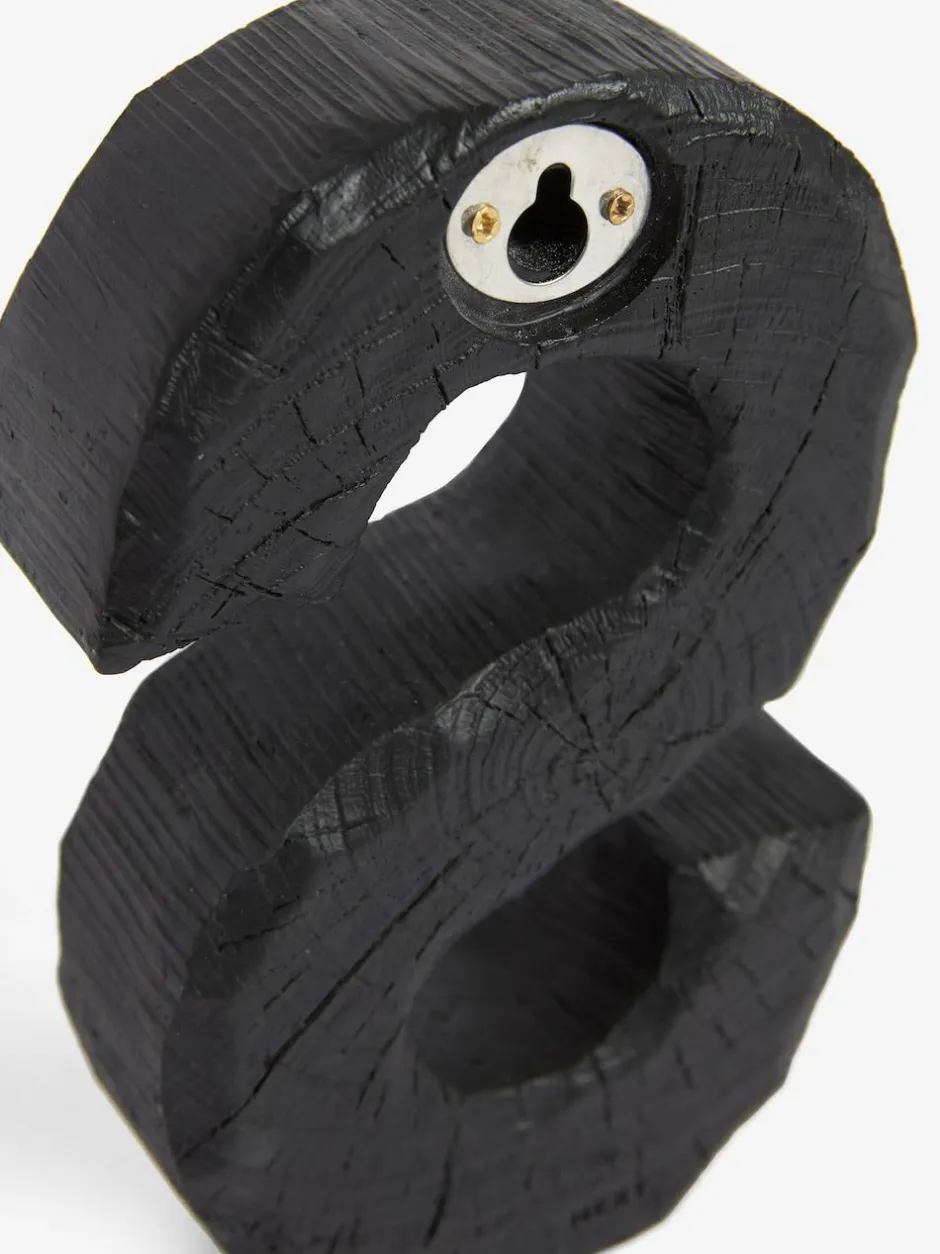 Next Small Black Bronx Wood Effect Alphabet Ornament Best