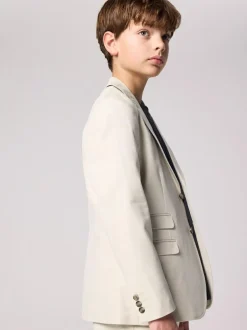 smALLSAINTS Beige Boys Relaxed Fit Sainte Suit Jacket