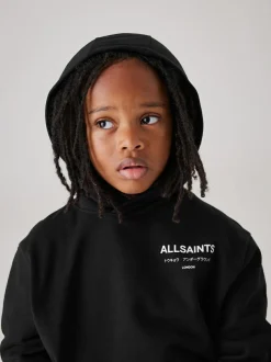 smALLSAINTS Black Oversized Underground Pullover Hoodie Online