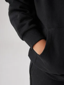 smALLSAINTS Black Oversized Underground Pullover Hoodie Online