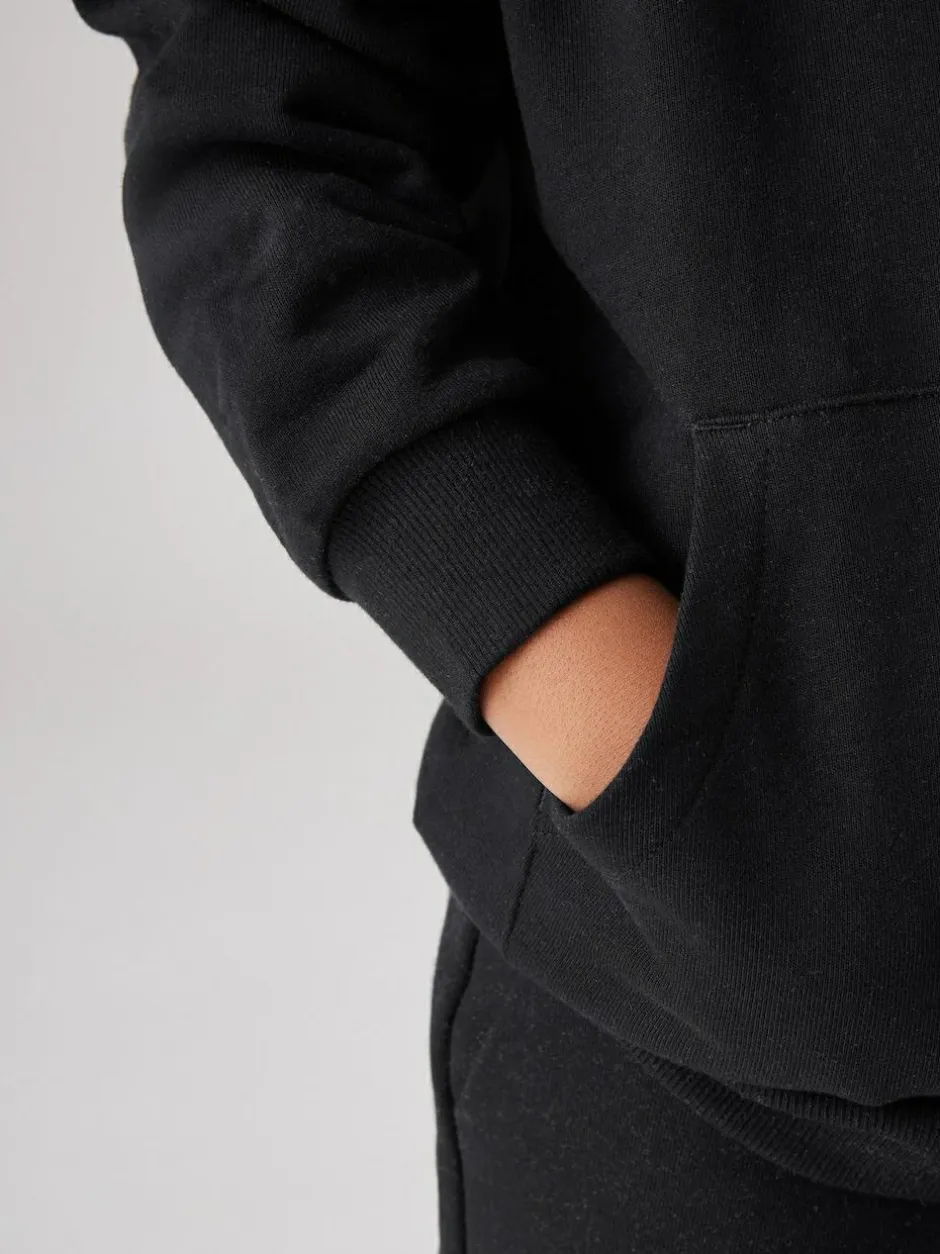 smALLSAINTS Black Oversized Underground Pullover Hoodie Online