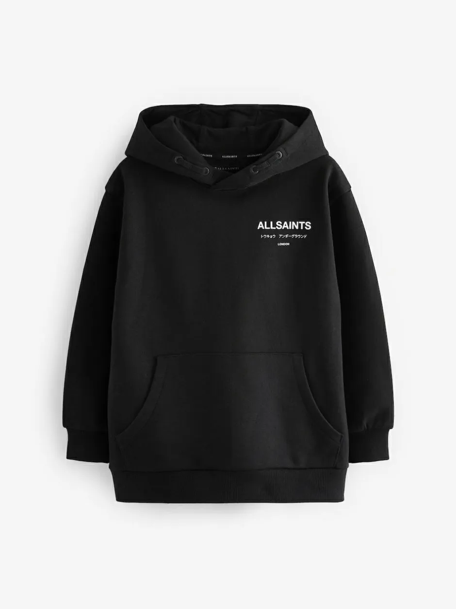 smALLSAINTS Black Oversized Underground Pullover Hoodie Online