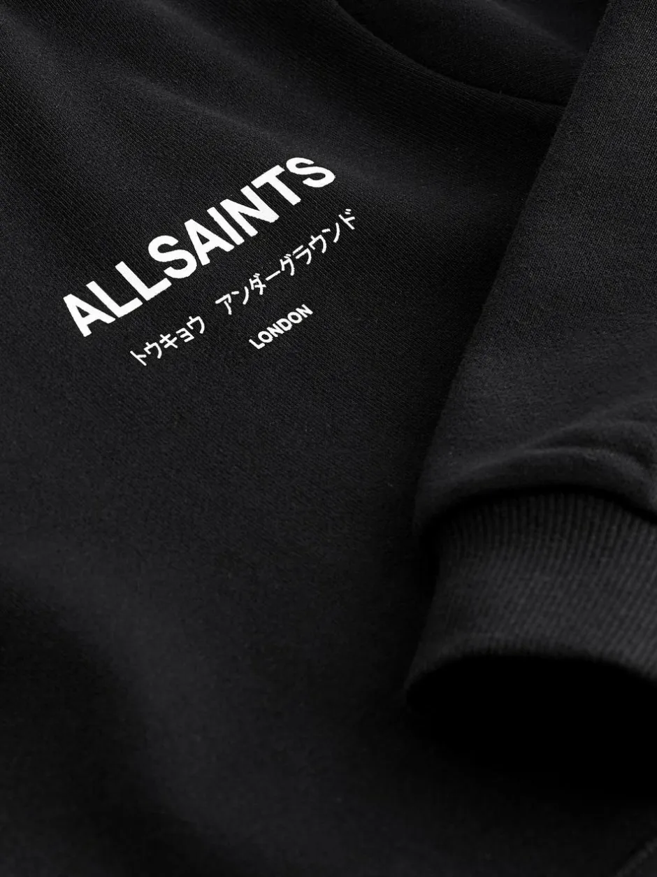 smALLSAINTS Black Oversized Underground Pullover Hoodie Online