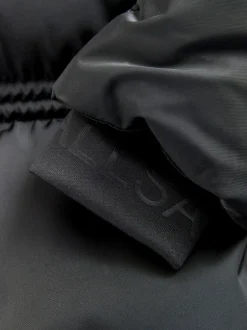 smALLSAINTS Black Ruched Longline Padded Coat Sale