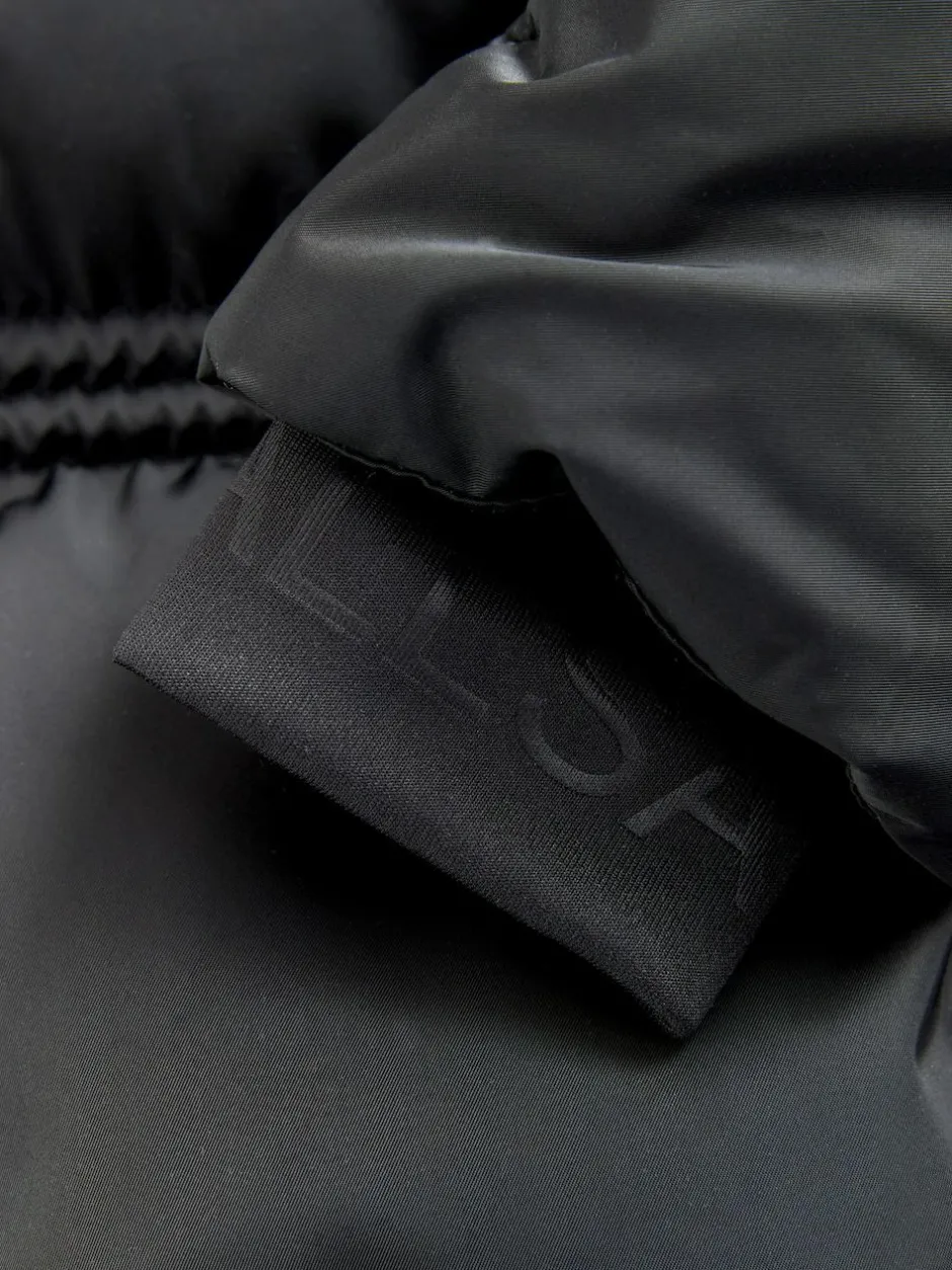 smALLSAINTS Black Ruched Longline Padded Coat Sale