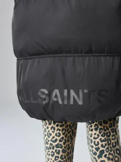 smALLSAINTS Black Ruched Longline Padded Coat Sale