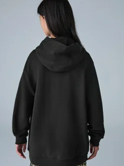 smALLSAINTS Black/Gold Biggy Oversized Pullover Hoodie Best