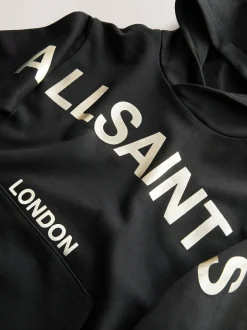 smALLSAINTS Black/Gold Biggy Oversized Pullover Hoodie Best