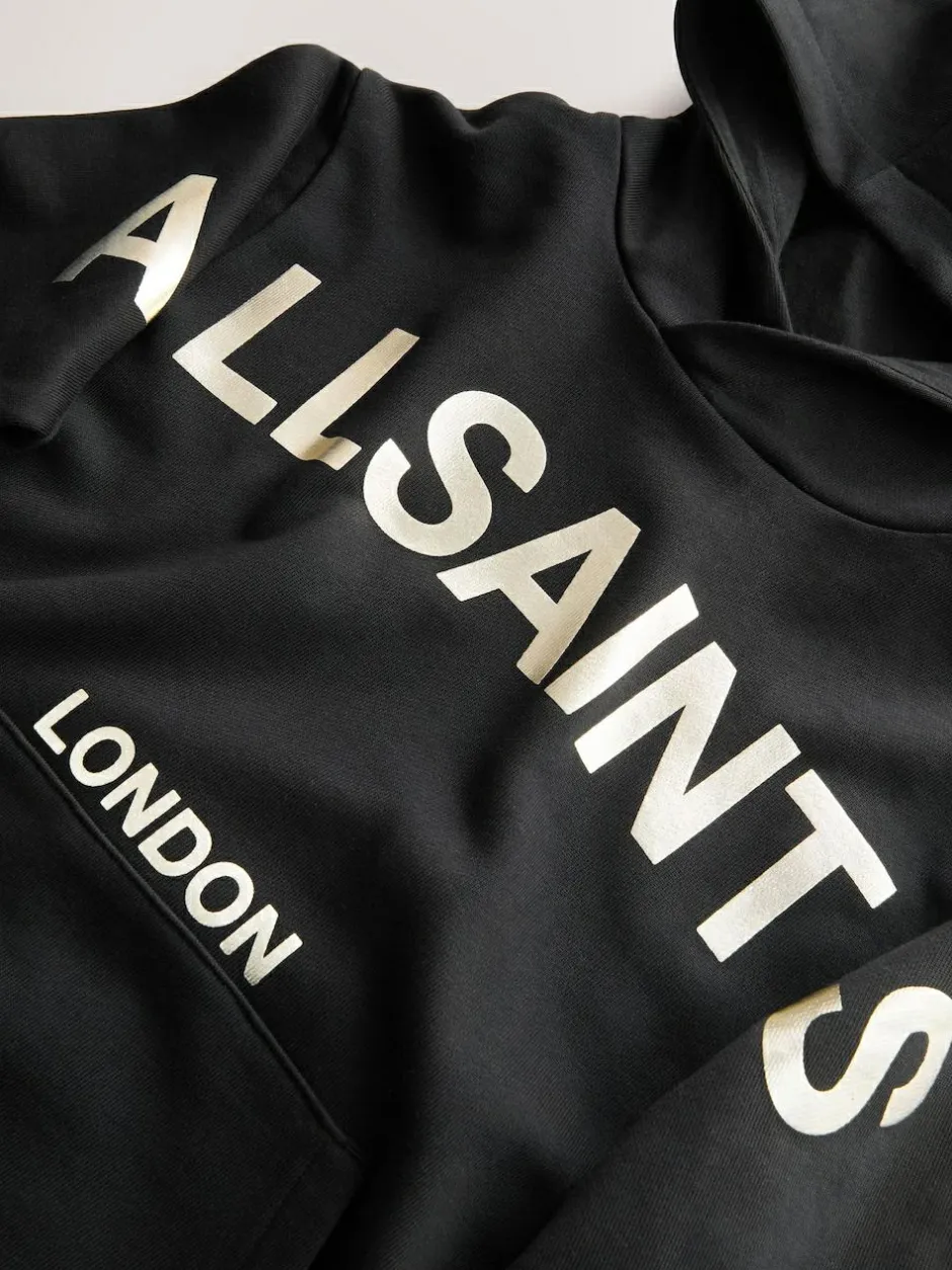 smALLSAINTS Black/Gold Biggy Oversized Pullover Hoodie Best