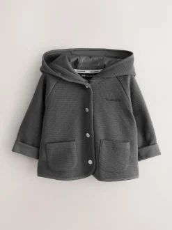 smALLSAINTS Charcoal Grey Textured Baby Boys Jacket Outlet