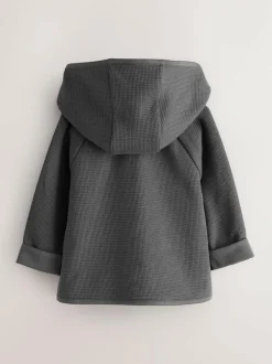 smALLSAINTS Charcoal Grey Textured Baby Boys Jacket Outlet
