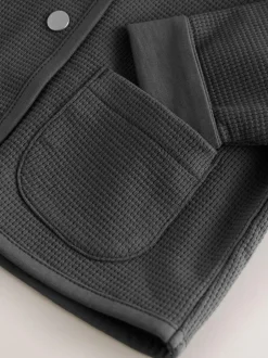 smALLSAINTS Charcoal Grey Textured Baby Boys Jacket Outlet
