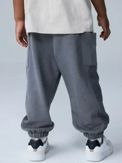smALLSAINTS Charcoal Grey Barrel Leg Younger Boys Sweatpants New