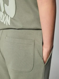 smALLSAINTS Orlando T-Shirt and Sweat Shorts Set Khaki Green Online