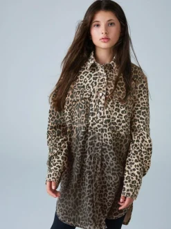 smALLSAINTS Leopard Lily Oversized Shacket Online