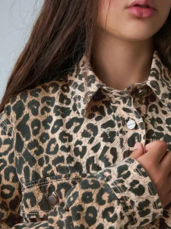 smALLSAINTS Leopard Lily Oversized Shacket Online