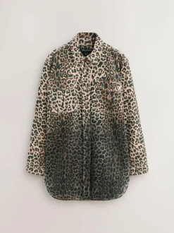 smALLSAINTS Leopard Lily Oversized Shacket Online